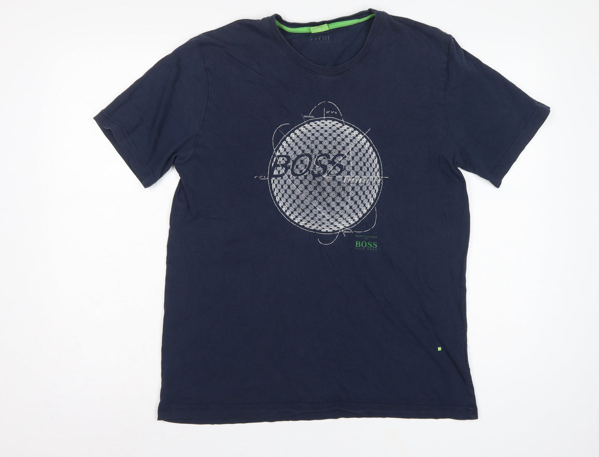 Hugo Boss Men’s Blue XL Martin Kaymer Golf Graphic Crew Neck T-Shirt
