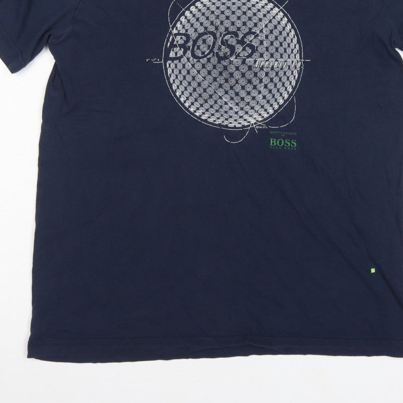Hugo Boss Men’s Blue XL Martin Kaymer Golf Graphic Crew Neck T-Shirt