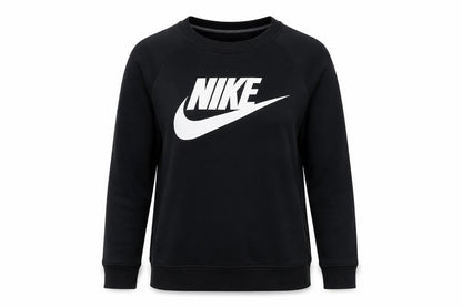 Nike Women’s Black S Pullover Sweatshirt White Logo Raglan Crew Neck