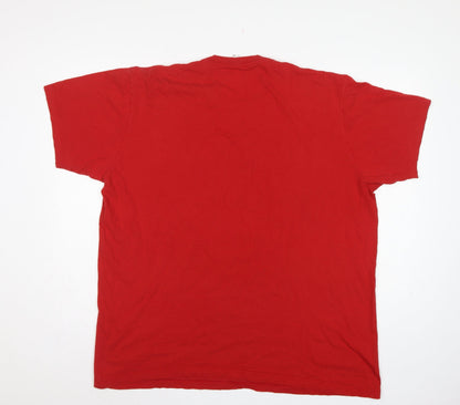 American Apparel Men's Red 2XL Bass Player Graphic Cotton T-Shirt