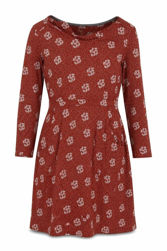 White Stuff Women Red Floral Fit & Flare Knee Length Dress UK 8