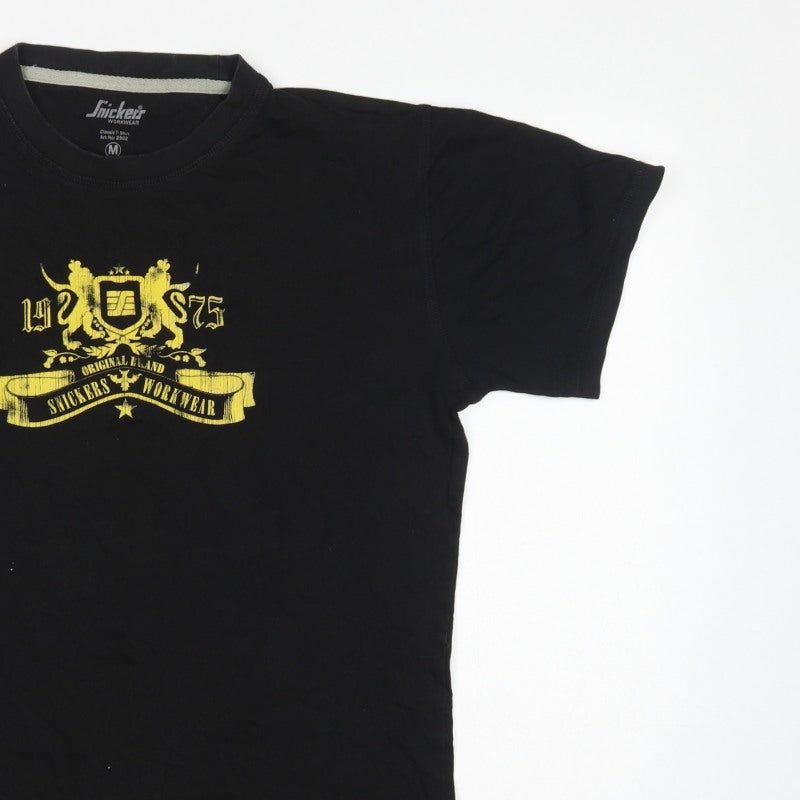 Snickers Workwear Men’s Black M Classic Graphic Print Cotton T-Shirt