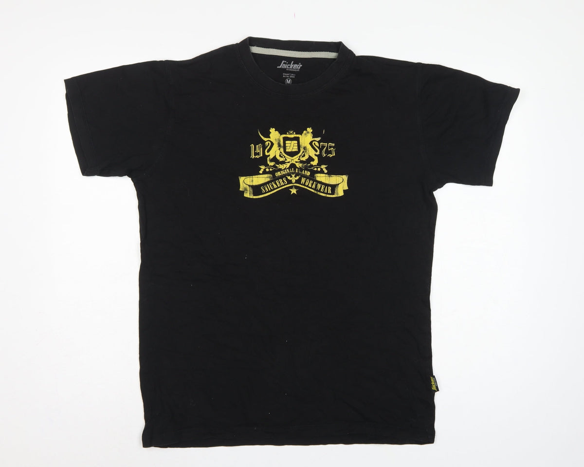 Snickers Workwear Men’s Black M Classic Graphic Print Cotton T-Shirt