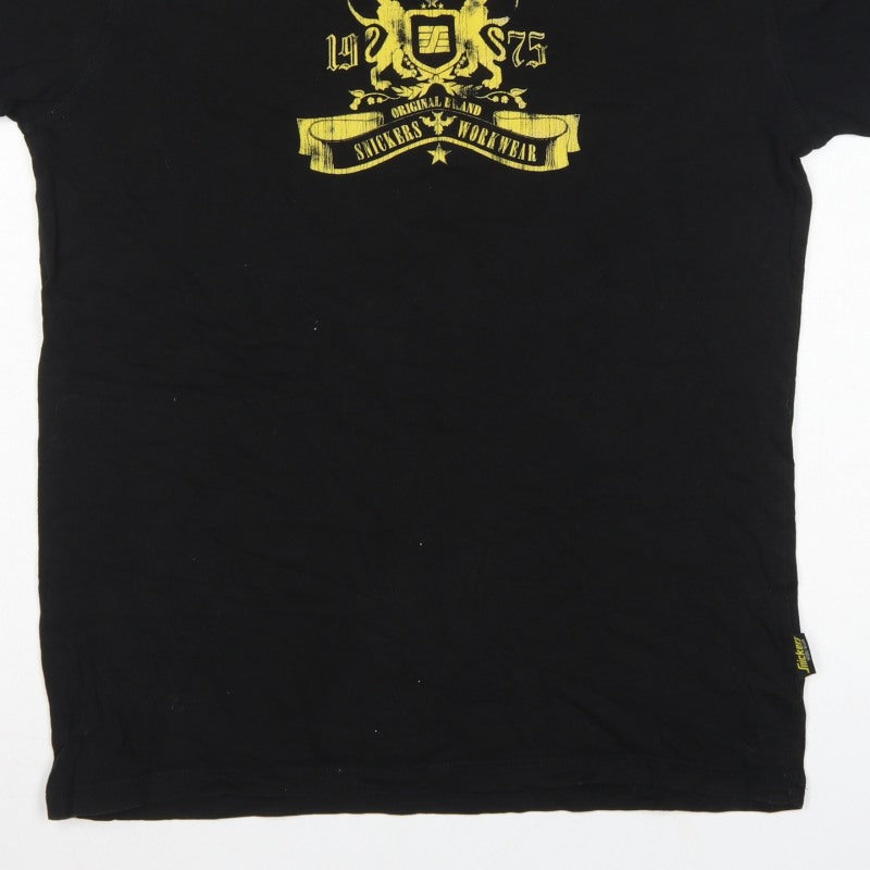 Snickers Workwear Men’s Black M Classic Graphic Print Cotton T-Shirt