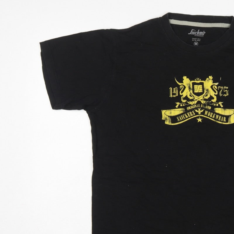 Snickers Workwear Men’s Black M Classic Graphic Print Cotton T-Shirt