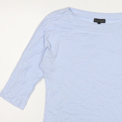 Phase Eight Women Blue UK 12 Modal Cotton Raglan 3/4 Sleeve T-Shirt