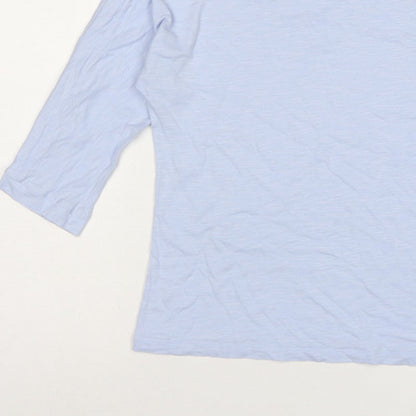 Phase Eight Women Blue UK 12 Modal Cotton Raglan 3/4 Sleeve T-Shirt