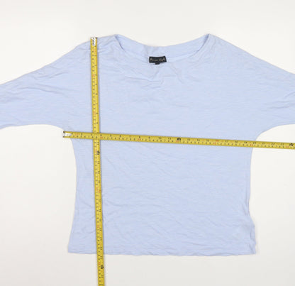 Phase Eight Women Blue UK 12 Modal Cotton Raglan 3/4 Sleeve T-Shirt