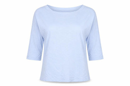 Phase Eight Women Blue UK 12 Modal Cotton Raglan 3/4 Sleeve T-Shirt
