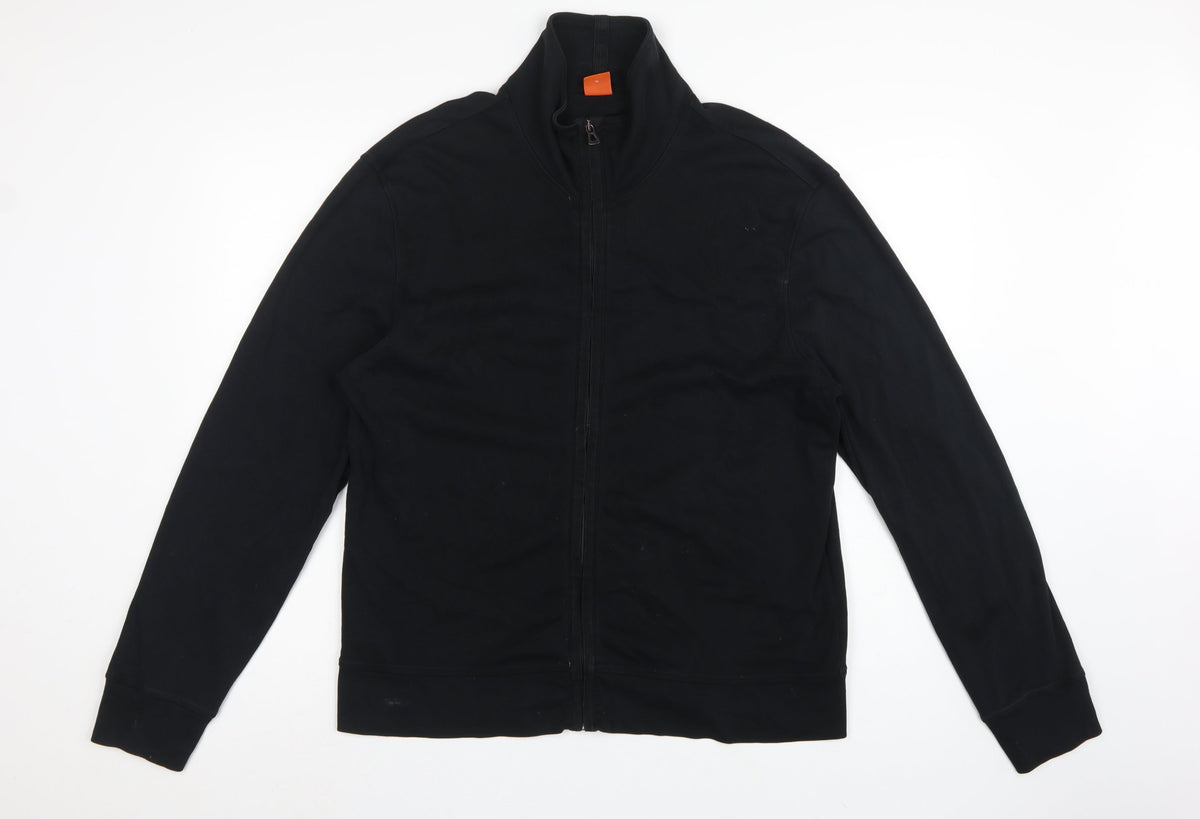 BOSS Hugo Boss Men’s Black XL Full Zip High Neck Sweatshirt