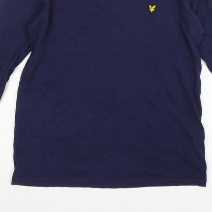 Lyle & Scott Boys Blue 14-15 Years Basic Long Sleeve Logo T-Shirt