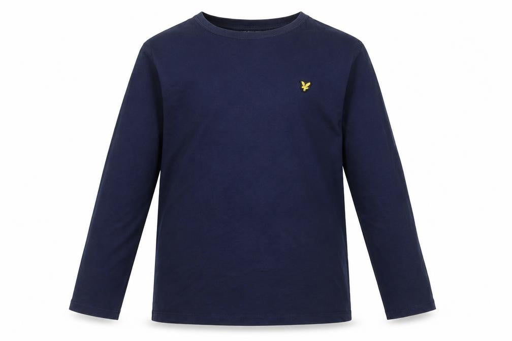 Lyle & Scott Boys Blue 14-15 Years Basic Long Sleeve Logo T-Shirt
