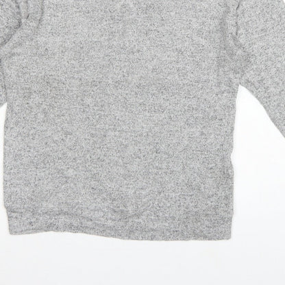Golddigga Women Grey UK 10 Basic Knit Crew Neck Long Sleeve Top