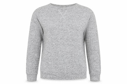 Golddigga Women Grey UK 10 Basic Knit Crew Neck Long Sleeve Top