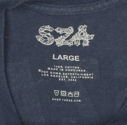 SZA TDE Blue Large Long Sleeve Graphic Sweatshirt Music Logo