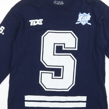 SZA TDE Blue Large Long Sleeve Graphic Sweatshirt Music Logo