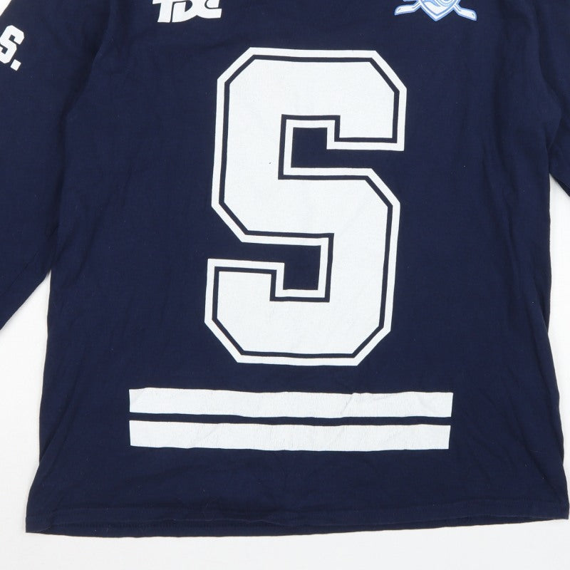 SZA TDE Blue Large Long Sleeve Graphic Sweatshirt Music Logo