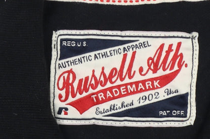Russell Athletic Men’s Black XL Cotton Embroidered Logo Polo Shirt