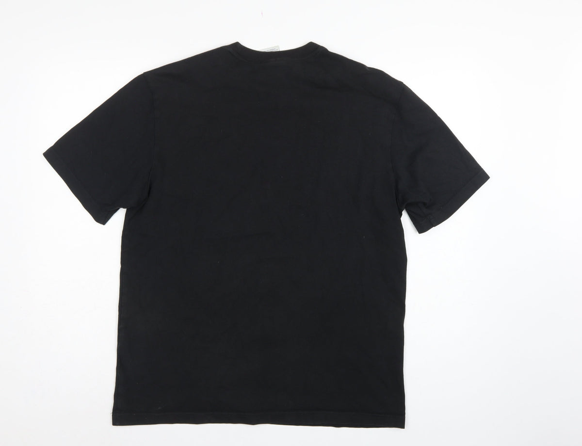 Adidas Men’s Black M Adventure Graphic Print Crew Neck Short Sleeve T-Shirt