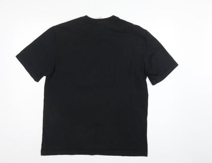 Adidas Men’s Black M Adventure Graphic Print Crew Neck Short Sleeve T-Shirt