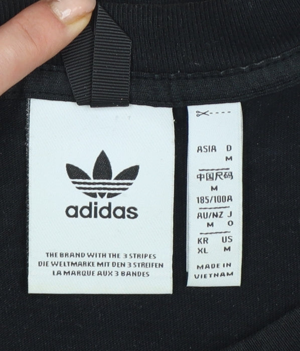 Adidas Men’s Black M Adventure Graphic Print Crew Neck Short Sleeve T-Shirt