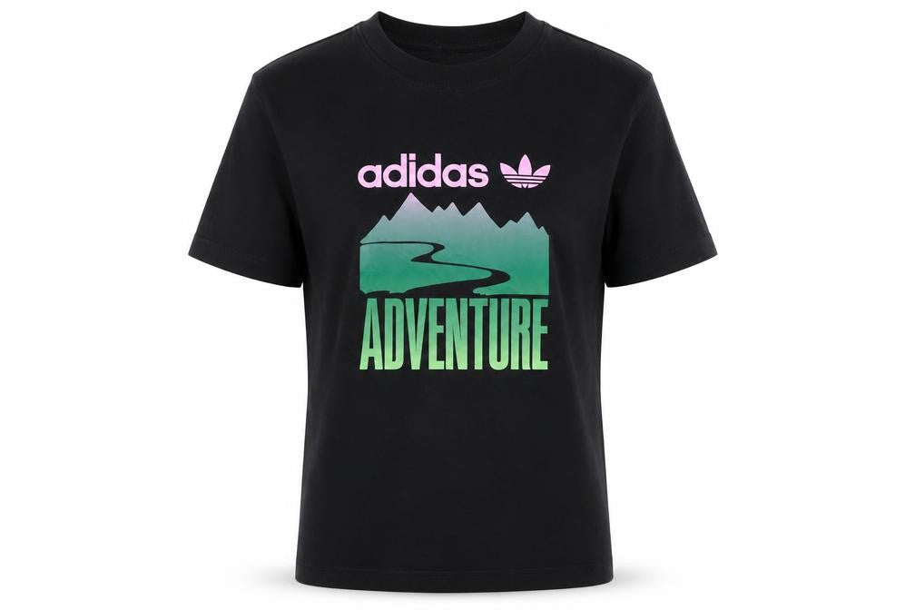 Adidas Men’s Black M Adventure Graphic Print Crew Neck Short Sleeve T-Shirt