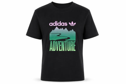 Adidas Men’s Black M Adventure Graphic Print Crew Neck Short Sleeve T-Shirt