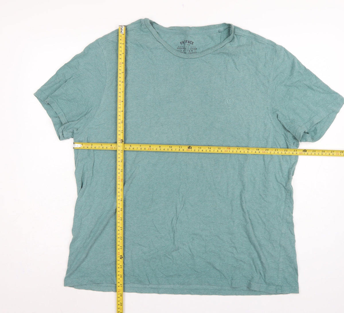 FatFace Men’s Blue XL Organic Cotton Crew Neck Logo T-Shirt