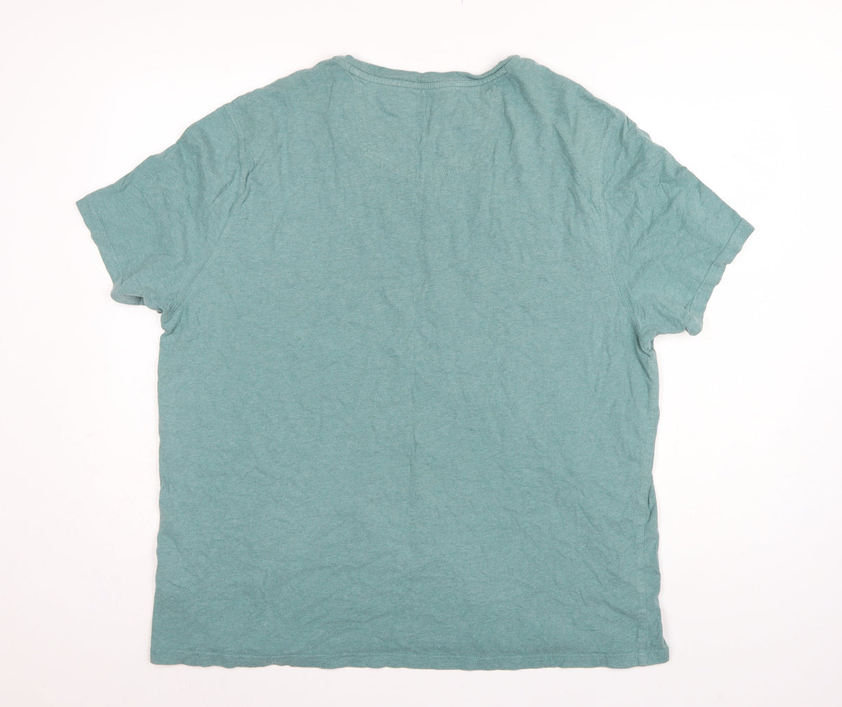 FatFace Men’s Blue XL Organic Cotton Crew Neck Logo T-Shirt