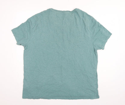 FatFace Men’s Blue XL Organic Cotton Crew Neck Logo T-Shirt