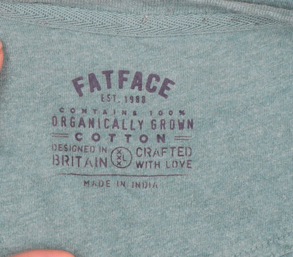 FatFace Men’s Blue XL Organic Cotton Crew Neck Logo T-Shirt
