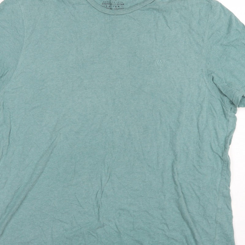 FatFace Men’s Blue XL Organic Cotton Crew Neck Logo T-Shirt