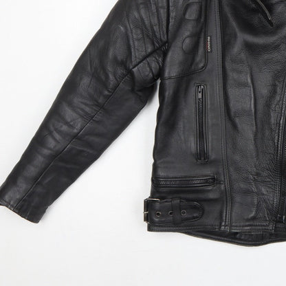 Rhino Women’s Black UK 14 Leather Motorcycle Biker Jacket