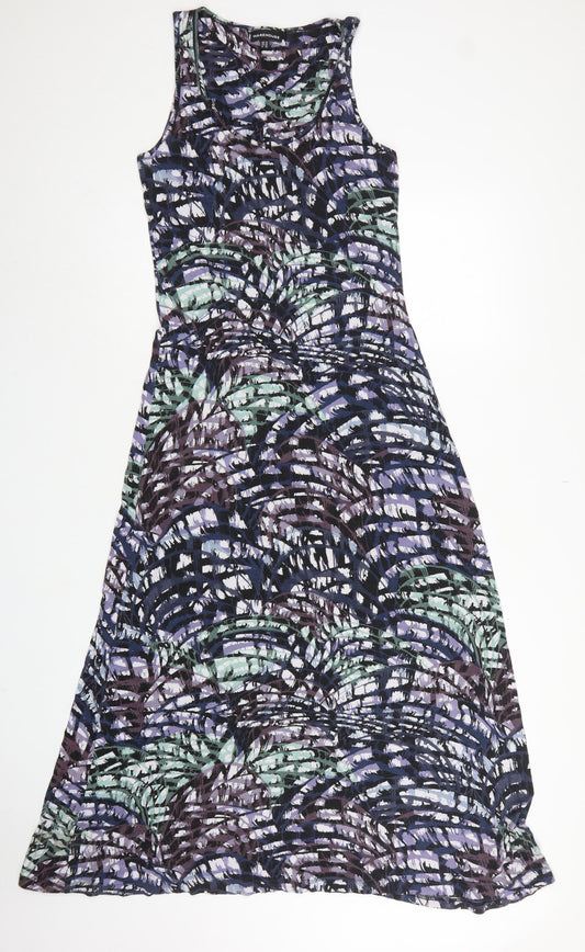 Warehouse Women’s Multicoloured UK 14 Maxi A-Line Sleeveless Dress