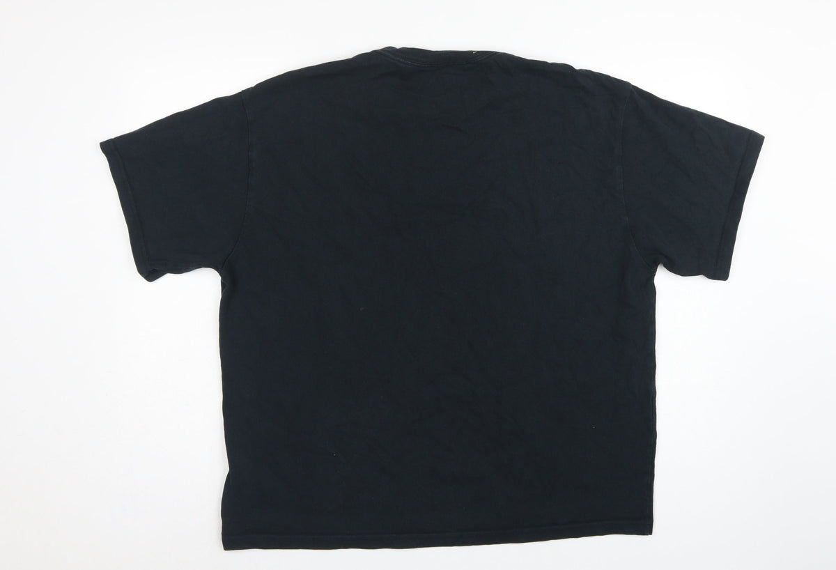 Converse Unisex Adults Black M Embroidered Cherry Crew Neck T-Shirt