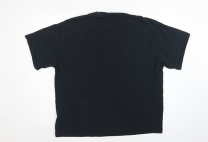 Converse Unisex Adults Black M Embroidered Cherry Crew Neck T-Shirt