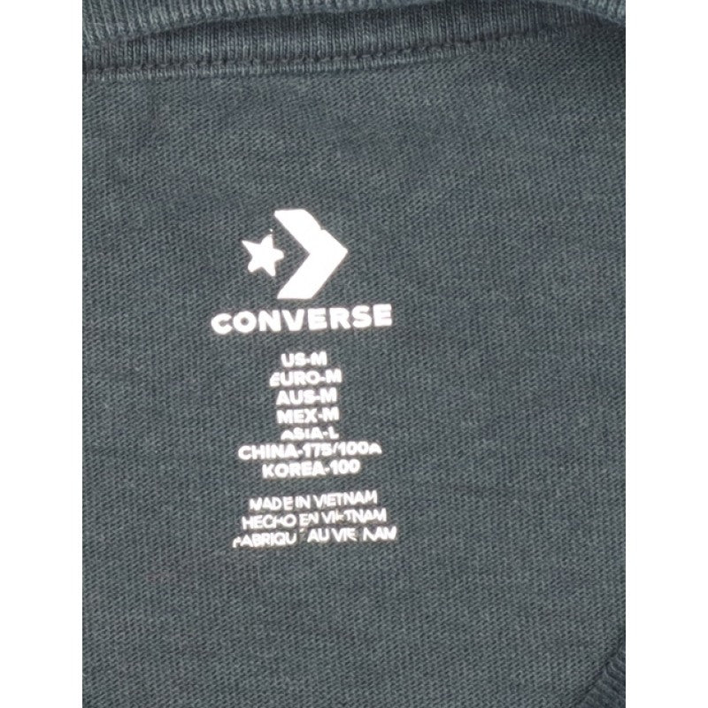 Converse Unisex Adults Black M Embroidered Cherry Crew Neck T-Shirt