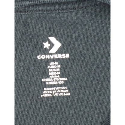 Converse Unisex Adults Black M Embroidered Cherry Crew Neck T-Shirt