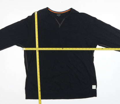 Paul Smith Men’s Black XL Cotton Long Sleeve Pyjama Top Logo
