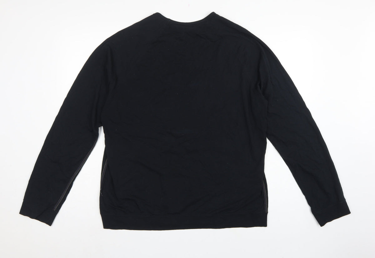 Paul Smith Men’s Black XL Cotton Long Sleeve Pyjama Top Logo