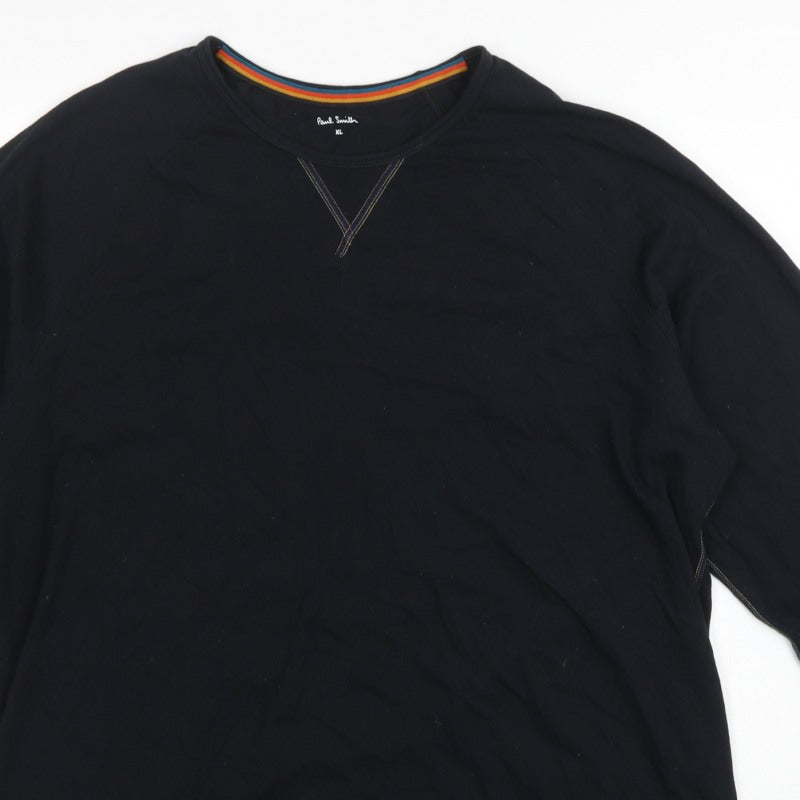 Paul Smith Men’s Black XL Cotton Long Sleeve Pyjama Top Logo