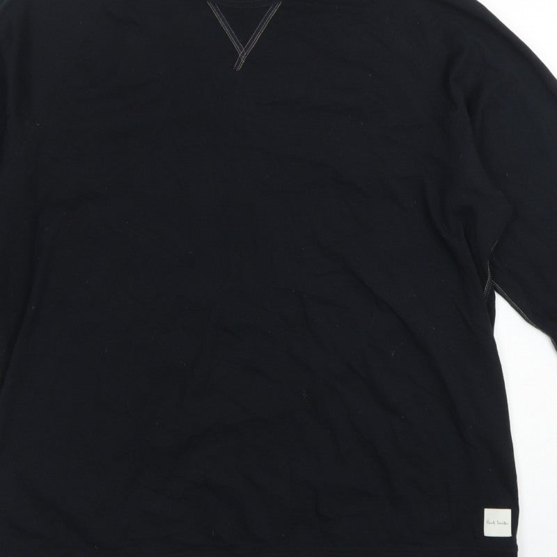 Paul Smith Men’s Black XL Cotton Long Sleeve Pyjama Top Logo