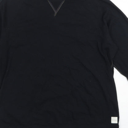 Paul Smith Men’s Black XL Cotton Long Sleeve Pyjama Top Logo
