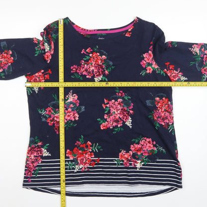 Joules Women’s Blue UK 18 Basic Floral Stripe Long Sleeve T-Shirt