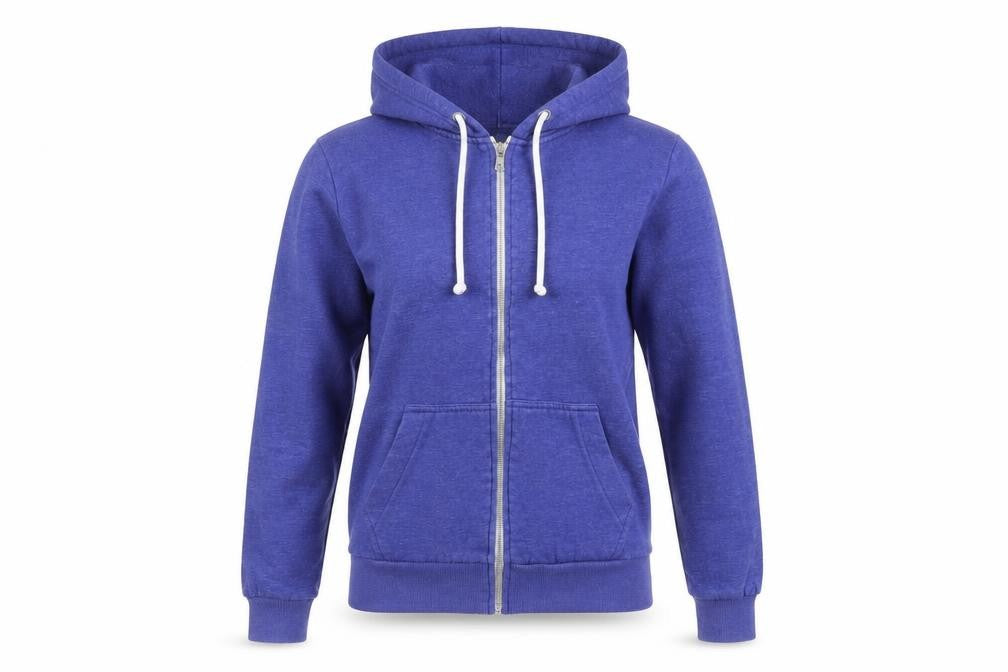 H&M Divided Women Blue M Full Zip Hooded Fleece Hoodie