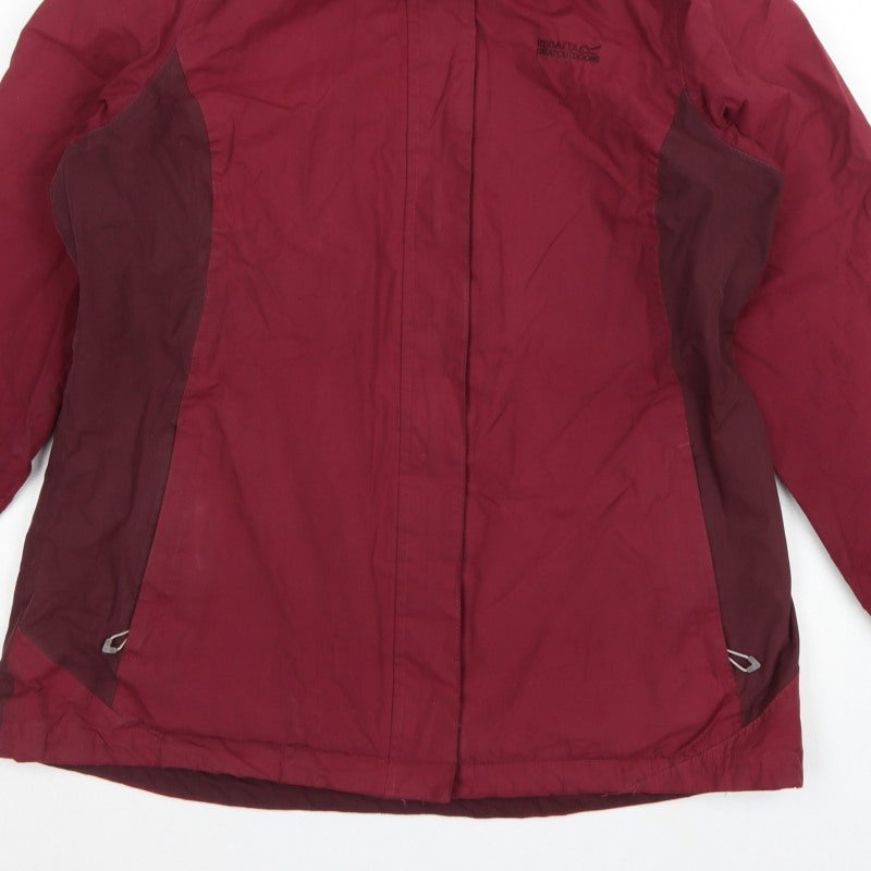 Regatta Women’s Red UK 16 Hooded Waterproof Rain Jacket Hydrofort
