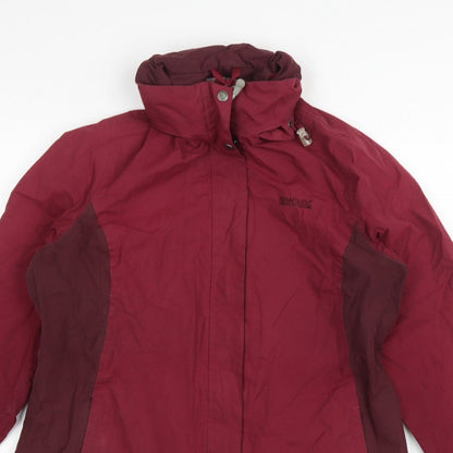 Regatta Women’s Red UK 16 Hooded Waterproof Rain Jacket Hydrofort