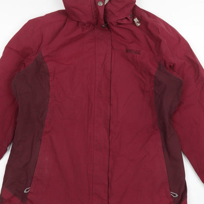 Regatta Women’s Red UK 16 Hooded Waterproof Rain Jacket Hydrofort