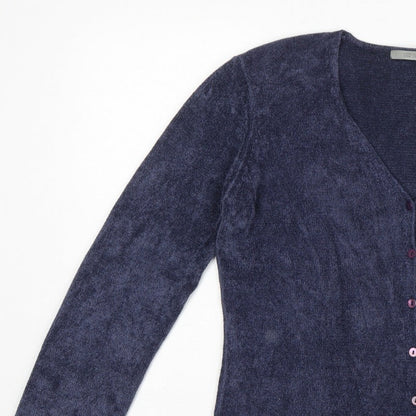 Marks and Spencer Women’s Blue V-Neck Button Cardigan UK 16