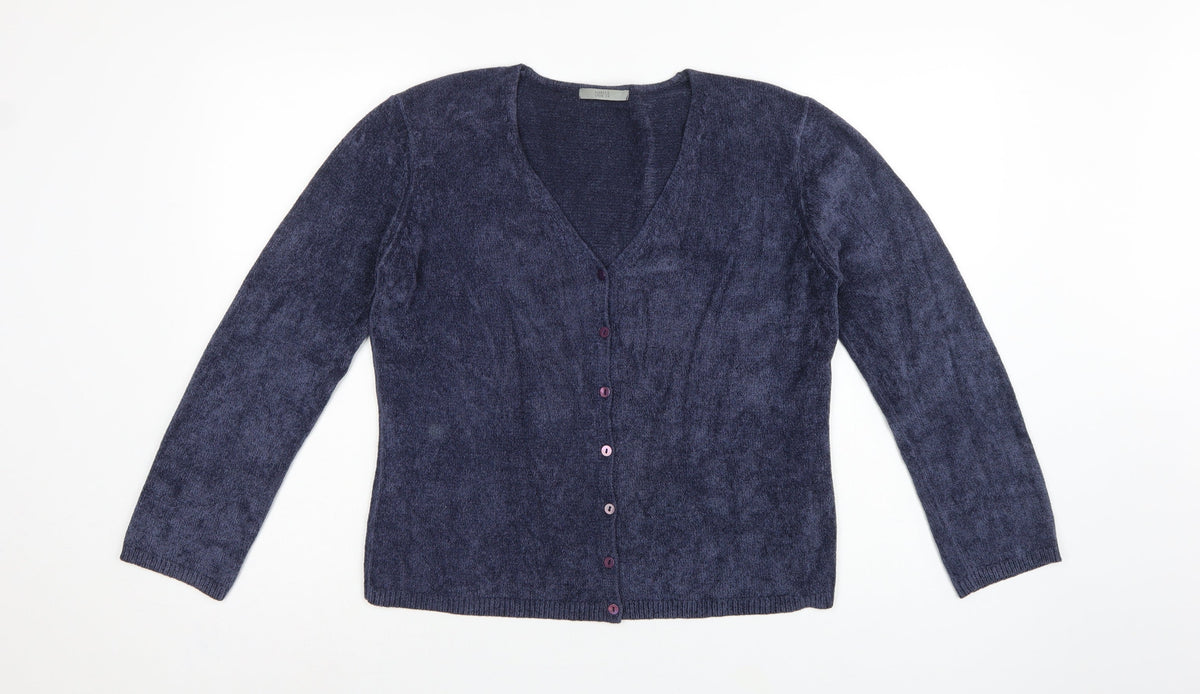Marks and Spencer Women’s Blue V-Neck Button Cardigan UK 16